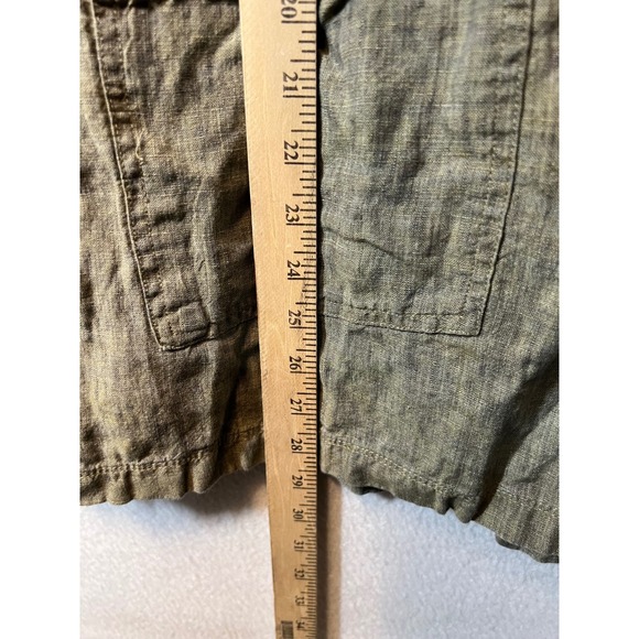 Eileen Fisher XL Green Beige Linen Button Up‎ Shirt Jacket Oversized - Picture 7 of 14